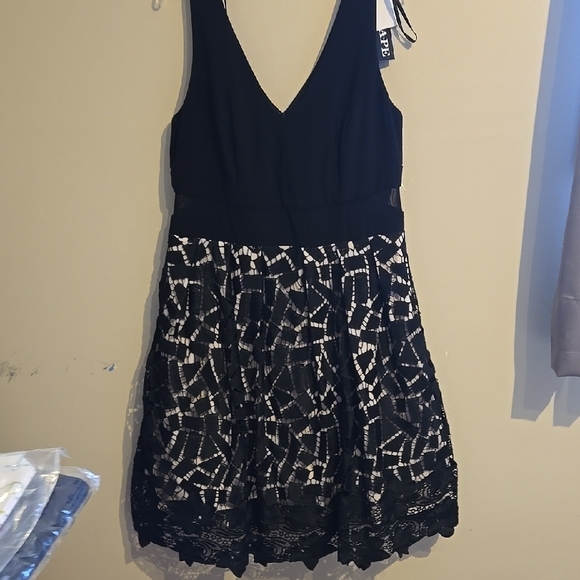 blue black illusion dress Wrap Detail Knit Evening Outfits Size:US20+ Black Rhinestone Dress